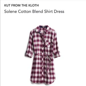 Kut from the Kloth Solene Cotton Blend Shirt Dress